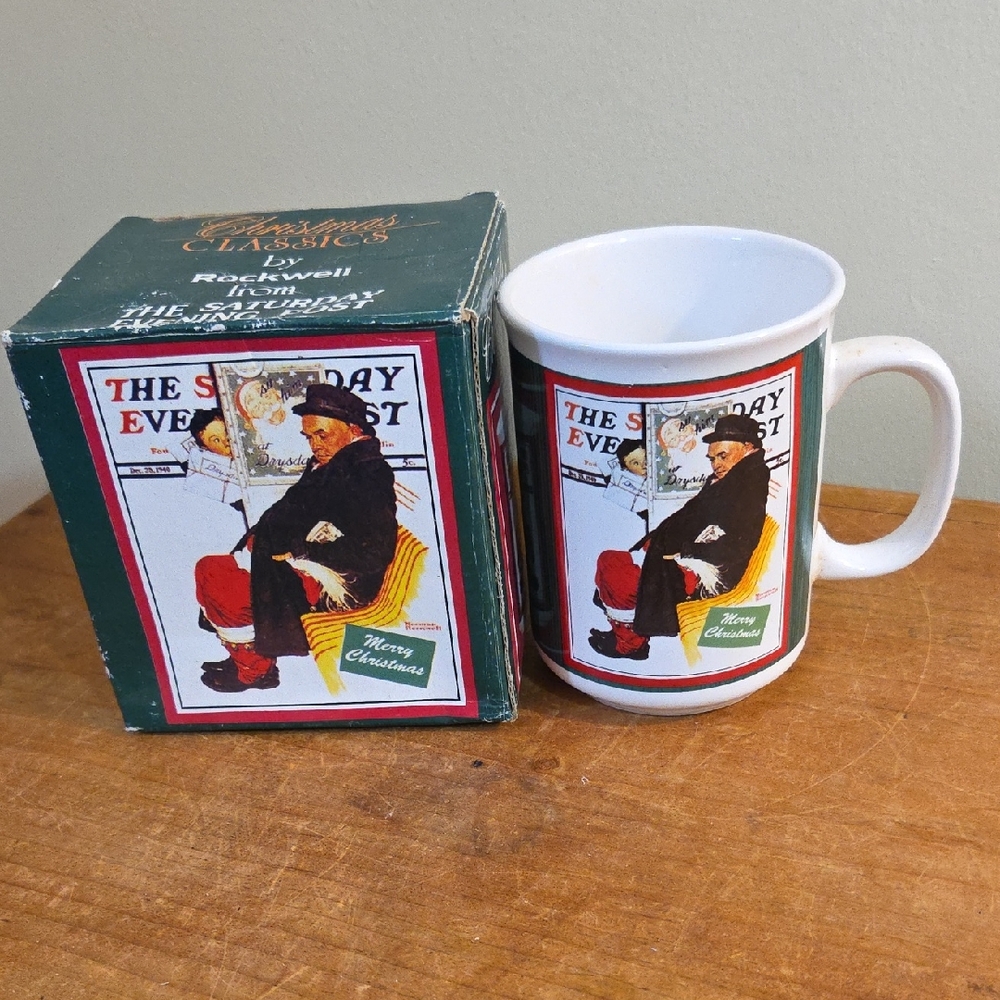 Norman Rockwell Christmas Mug Collectible